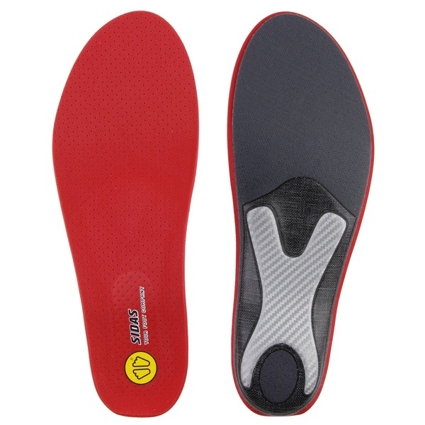 SIDAS 20122361 Winter Plus Slim Insoles for Skiing and Snowboarding, S, Red, US Men's Size 6.5 - 7.5 (23.5 - 24.5 cm)