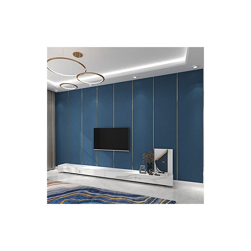 16.4ft Shiny Gold Peel and Stick Molding Trim, Flexible Mirror