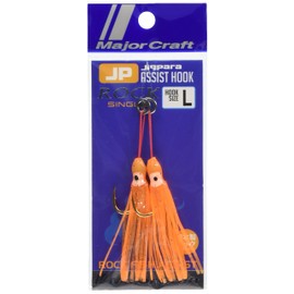 Major Craft Jig Para Assist Hook Rootfish Medium Orange