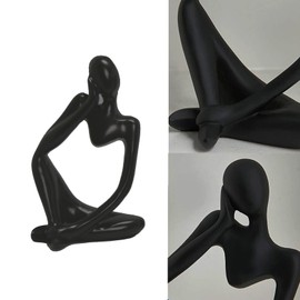 Tibeoyad Pack of 3 Thinker Statues Decoration, Abstract Statue Resin Sculpture Figures Thinker Decoration Living Room Bookshelf Bedroom Office