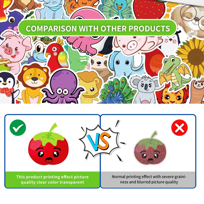 CUTELIILI 500pcs Cute Waterproof Water Bottle Stickers for Kids, Sticker