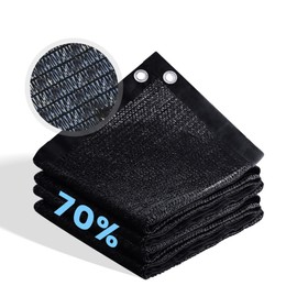 ARKOST 70% Shade Cloth, Shade Netting with Reinforced Grommets, Outdoor Sunblock Shade Cloth Cover for Plants, Greenhouse, Patio, Chicken Coop, 3X6 FT, Black