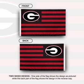 Desert Cactus University of Georgia Indoor and Outdoor 100% Polyester University Flag Banner, 3x5 Feet Bulldogs (Nation)