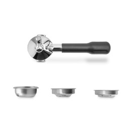 Lelit LELIT57 1-Way Porta Filter - Single Spout - Classic Handle - PLA571S - Silver/Black