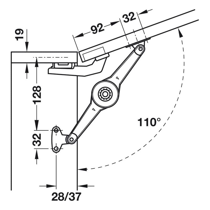 Flap Stay Hamper Kit, For Slanted Laundry Hamper, With adjustable