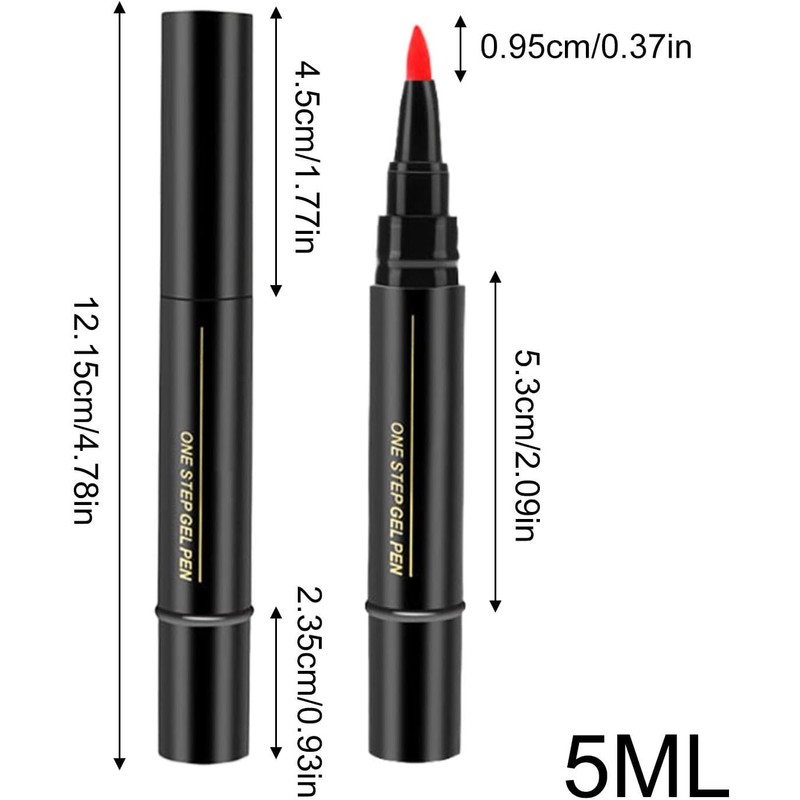 Bolígrafo para uñas KUNSHOP MK9H6BKQ49R4UZ4E – Color rápido y duradero