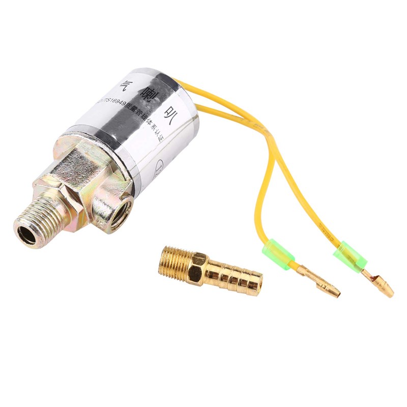 12V Air Horn Solenoid Valve for Train Trucks, High-Flow 1/4