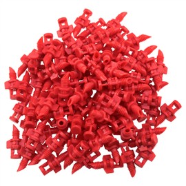 FINBe 360-Degree Micro Sprayer Garden Lawn Irrigation Spray Head for Plant Irrigation Systems (360° Red) 100PCS