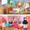 yotutun Dollhouse Doll Family Set, Wooden Dollhouse Dolls with 7