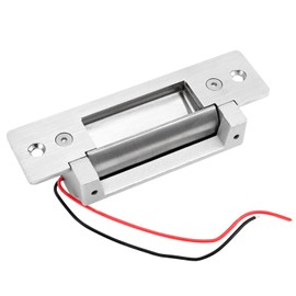 Electric Door Strike Lock ANSI Standard Heavy Duty Fail-Secure/Fail-Safe Adjustable 12V DC for Door Access Control System Cylindrical Locksets Silver