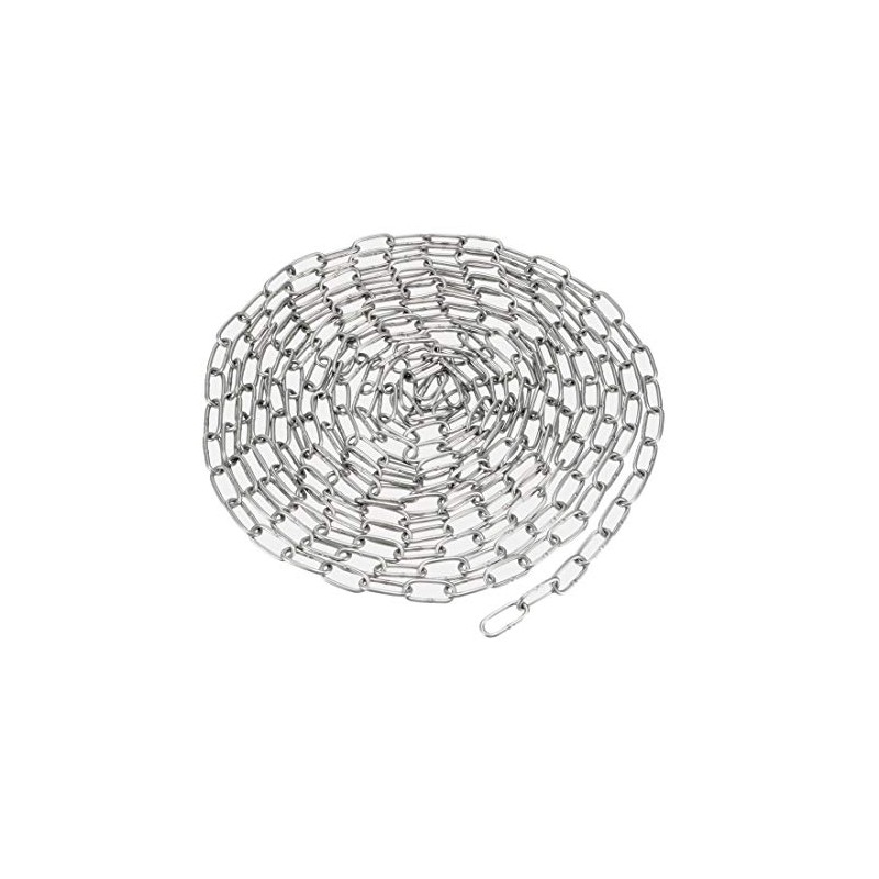 sourcing map Stainless Steel 304 Hardened Proof Coil Chain 2.5m