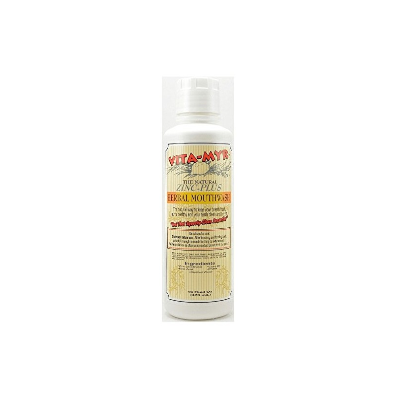 3 Pack VITA-MYR 16 Oz Effective Herbal Zinc-Plus Mouthwash