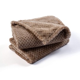 Dog Blanket or Cat Blanket or Pet Blanket, Warm Soft Fuzzy Blankets for Puppy, Small, Medium, Large Dogs or Kitten, Cats, Plush Fleece Throws for Bed, Couch, Sofa, Travel (S/24 x 32, Light Brown)