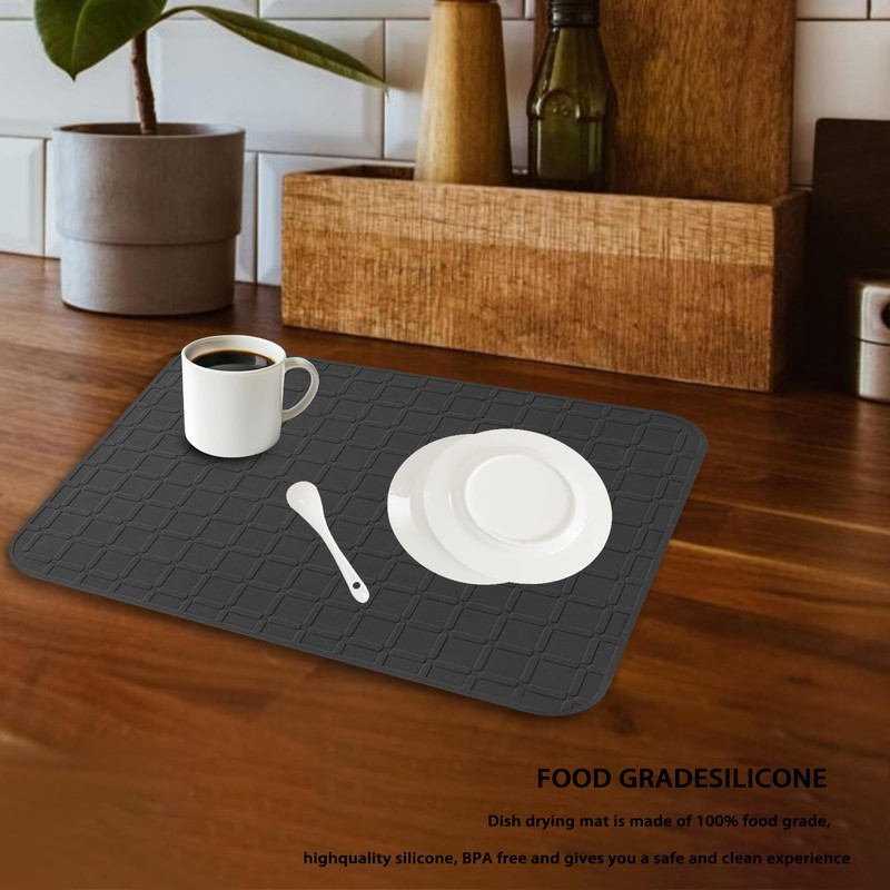Silicone Dish Drying Mat Non Slip Heat Resistant Large Pad