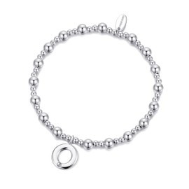 Philip Jones Letter O Initial Stretch Bracelet Created with Zircondia® Crystals