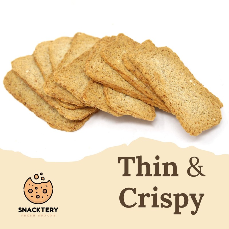 Snacktery Multigrain Melba Toast Crackers - All Natural Thin and
