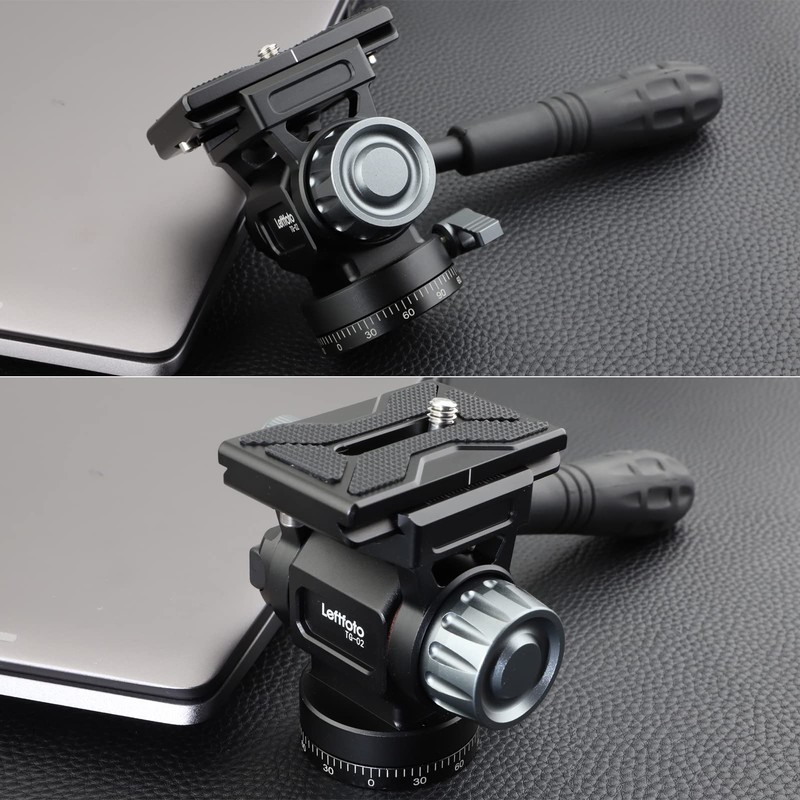 LEFTFOTO Mini Tripod Fluid Head Pan Head with Panoramic Ball