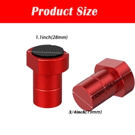 12 Pack 3/4" Bench Dogs Bench Brake, 19mm Aluminum Alloy Bench Dogs Stops with Non-Slip Pads for 19mm Dog Hole Workbench MFT Tables, Woodworking & DIY Projects (Red)
