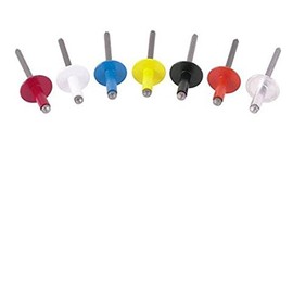 Tru Rivet 1/8 Small Head, Orange, Aluminum, Box of 250