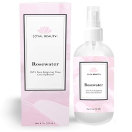 Best 100% Pure Rose Water Hydrating Toner Spray Balancing Mist for Face. Luxurious Organic Bulgarian Rose Otto Hydrosol -Steam Distilled from Rose Damascena -Premium Therapeutic Grade 4oz Glass Bottle