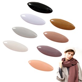 TVETE Safety Pins, Stylish, Safety Pin Stoppers, Set of 8, 3.5 x 1.5, Sewing, Plastic, Stainless Steel, Khaki, Office Supplies, Crafts, Safety Pins, Large, Pin Stoppers, Futon, Handmade, DIY, Bed Sheet, Clothing Decoration, Scarf Fixing, Locking Needle, Knitting Tool
