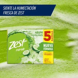 Jabón en Barra Zest de Pepino y Sábila para Limpieza Profunda, Pack de 5                                                                              