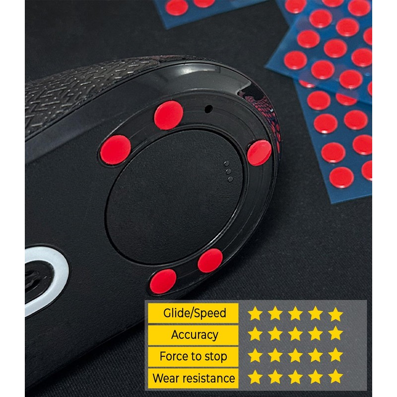 CLANMOU Obsidian Speed Mouse Skates - Ultra-Durable, Smooth Glide with