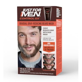 Just For Men Control Gx Grey Reducing Beard Shampoo for Mustache & Beard, 4 Ounce
