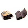 Wachifudo Dayan Cat Dayan Genuine Leather Gondola Bifold Wallet, Braun