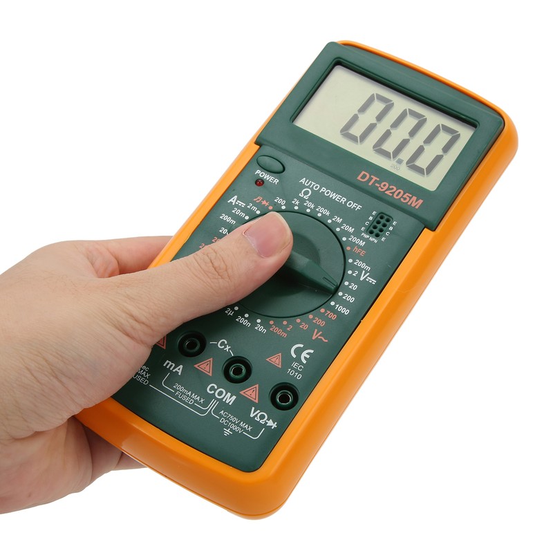 DT‑9205M LCD Large Screen Digital Multimeter Handheld Voltmeter Ohmmeter Ammeter