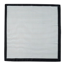 GERINLY Black and White Stripe Neckerchief for Men, 27 Inch Neck Scarf Square, Minimalism Ascot