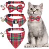 STMK 3 Pack Christmas Cat Collars with Bell, Breakaway Christmas