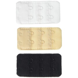 The Natural Women's Bra Extender-2 Hook, White Nude Black, o/s