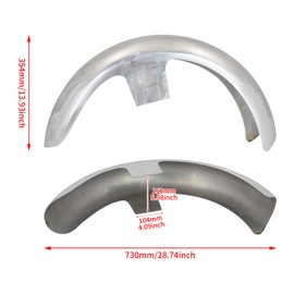 HDBUBALUS 21 inch Motorcycle Front Fender For 120 / R21 Mudguards Fit for Harley Bagger Touring Road King Electra Glide Street Glide FLHR FLHX (Unpainted)
