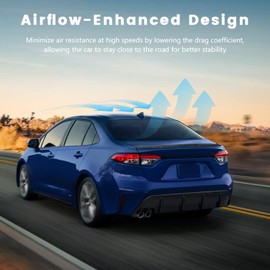 Spoiler for Corolla 2020-2024 Without Drilling ABS Rear Trunk Spoiler Wing for Corolla Sedan(Not Fit Hatchback Model)