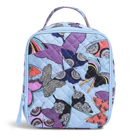 Vera Bradley Women's Cotton Lunch Bunch Lunch Bag, Climbing Ivy Green - Recycled Cotton, One Size