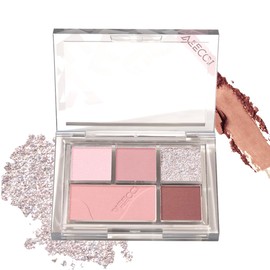 VEECCI Revolution Eyeshadow Palette, Versatile Glitter Shadows for Women with Blendable Colours, Featuring Fine Powder, Pearlescent and Matte Cream, 01 Pink Shades Palette