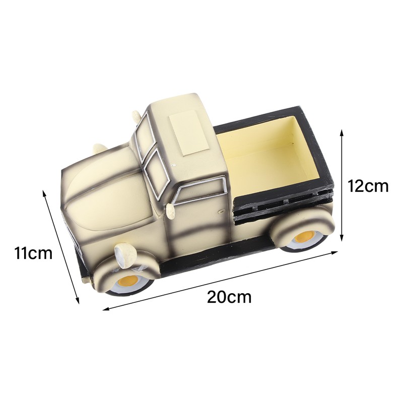 Solar Flower Pot Retro Pickup Truck Planter with Fairy Light