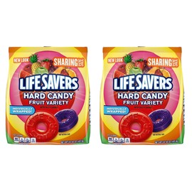 Life Savers Hard Candy Fruit Variety Bags - Pack of 2 - Individually Wrapped to Guarantee Freshness - Sharing Size bags - Perfect for Sharing with Others