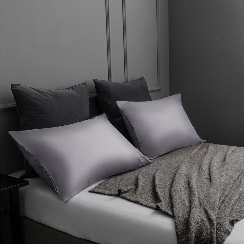TELUS Pillow Cases Queen Size 2 Pack, Bamboo Rayon &