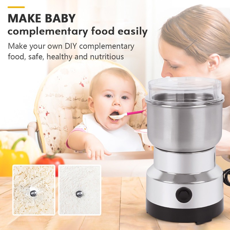 Grinder Household Mini Stainless Steel Electric Pulverizer Four Edged Blade