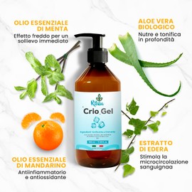 Ritalia Ritalia® 500ml COOLING LEG CREAM | DRAINING & REVITALIZING GEL for VARICOSE VEINS & SWOLLEN LEGS | BIO CRYOGEL for CIRCULATION, FIRMING & TONING