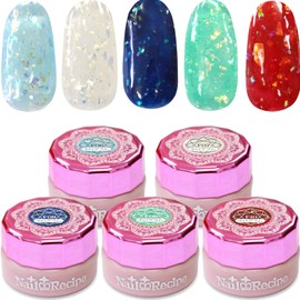 NailRecipe F6-10 Nail Gel Nail Color Gel Set of 5 Colors, Cute Like Flowers