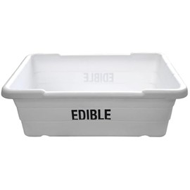 ULTRASOURCE Food Approved Bus Totes/Meat Lug (6 Pack, White Edible)