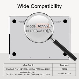 JETech Screen Protector for MacBook Pro 14.2-Inch (M3 / M3 Pro / M3 Max / M2 Pro / M2 Max / M1 Pro / M1 Max, 2021-2023), Anti-Glare PET Matte Film, Anti-Fingerprint, 2-Pack