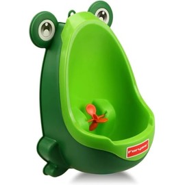 Frog Potty Training Urinal for Boys with Aiming Target, Blackish Green