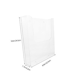 Operitacx Display case for hanging on the wall, wall brochure holder, letter holder for the wall, brochure holder on the worktop, media organiser, wall stand for brochures, transparent acrylic