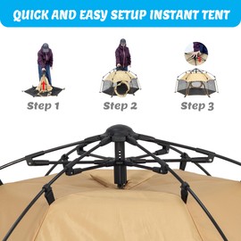 Catio Outdoor Cat Enclosure 44‘’ Cat Tent with 2 Doors, Waterproof & Portable, Mesh Wall, Connectable to Play Tunnels,Indoor/Outdoor Cats Enclosed Playpen for Patio Balcony Courtyard Camping-Tan