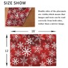 Christmas Placemats Set of 6 Christmas Red Pattern With Snowflakes