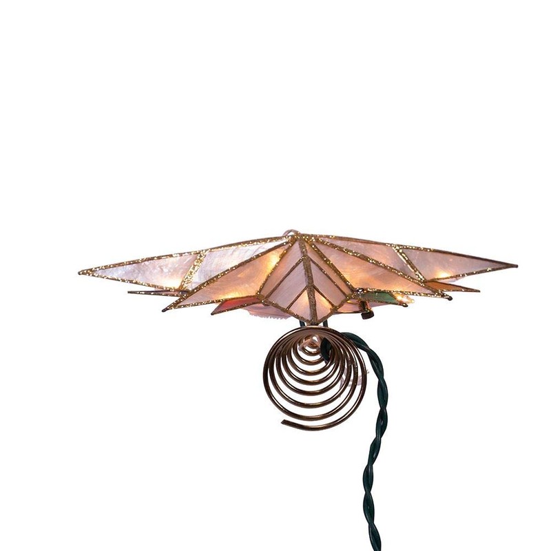 Kurt S. Adler 10-Light Bethlehem Capiz Star Multi-Tip Treetop Tree